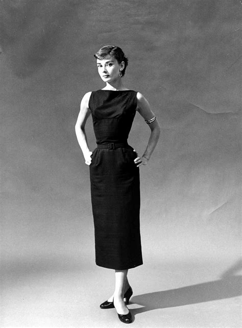 audrey hepburn style black dress.